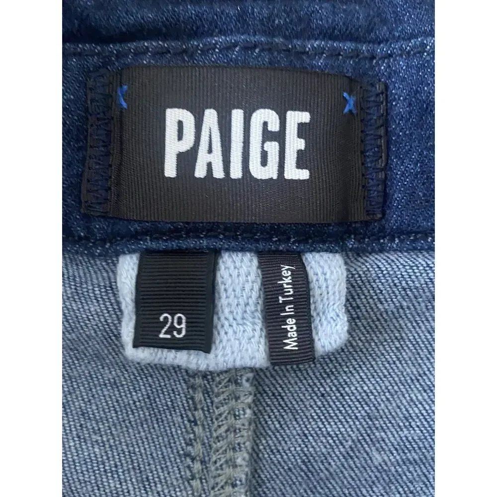 PAIGE Harper Flutter Waistband Baltimore Wide Leg Denim Jeans 29 Preppy Boho‎